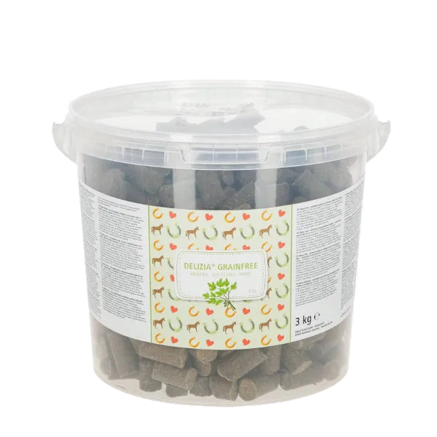 Delizia teraviljavabad maiused ämbris 3 kg - täiendsööt hobusele