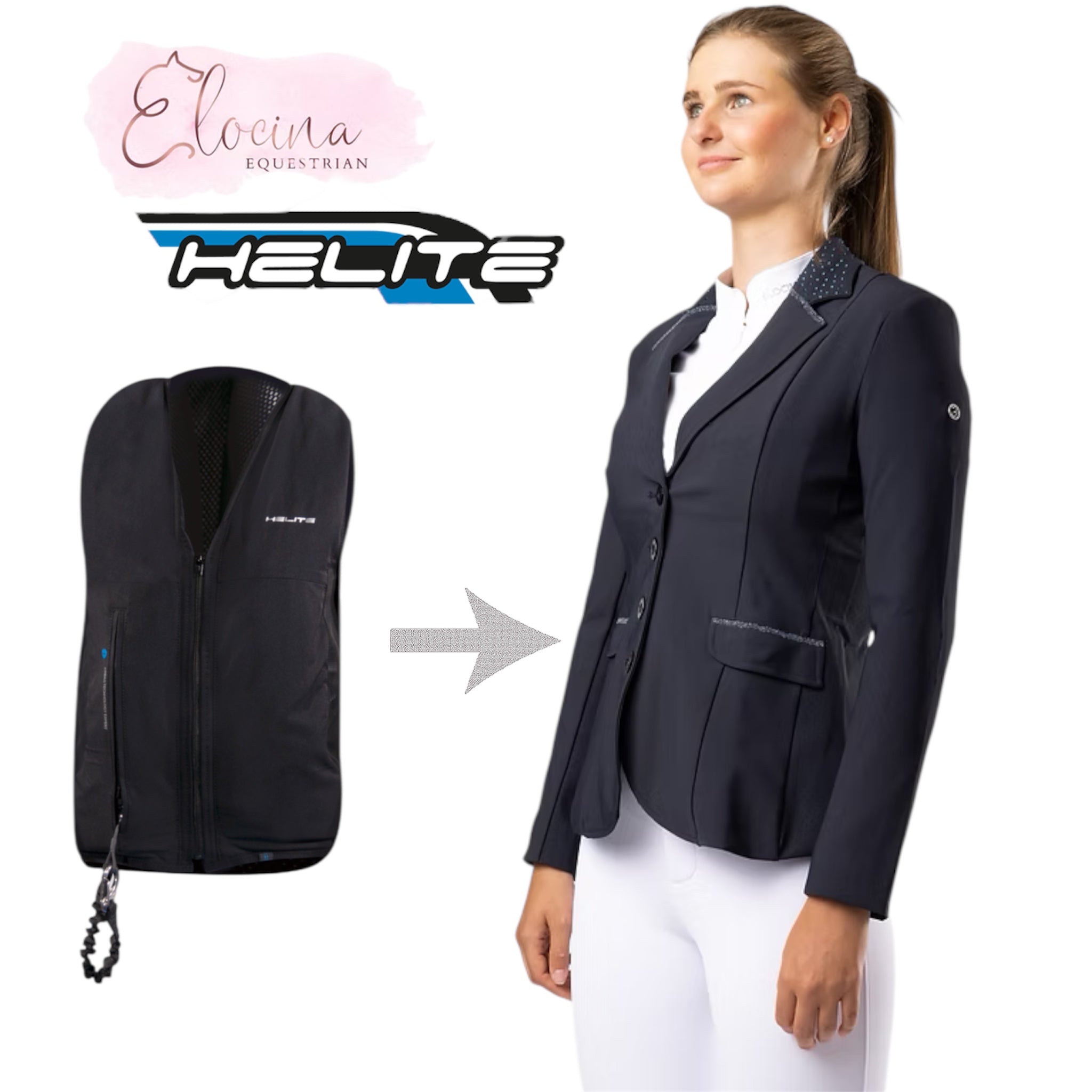 Elocina Equestrian Leona võistluspintsak X Helite air bag