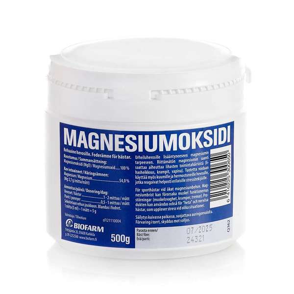 Black Horse Magnesiumoksiid 500 g - täiendsööt hobustele 500 gr