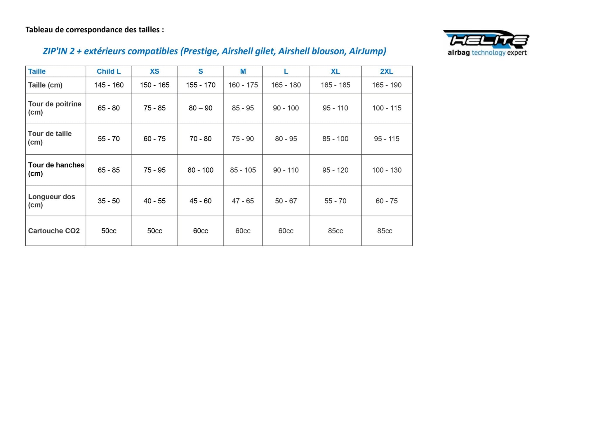 Helite Zip in 2 õhkvest