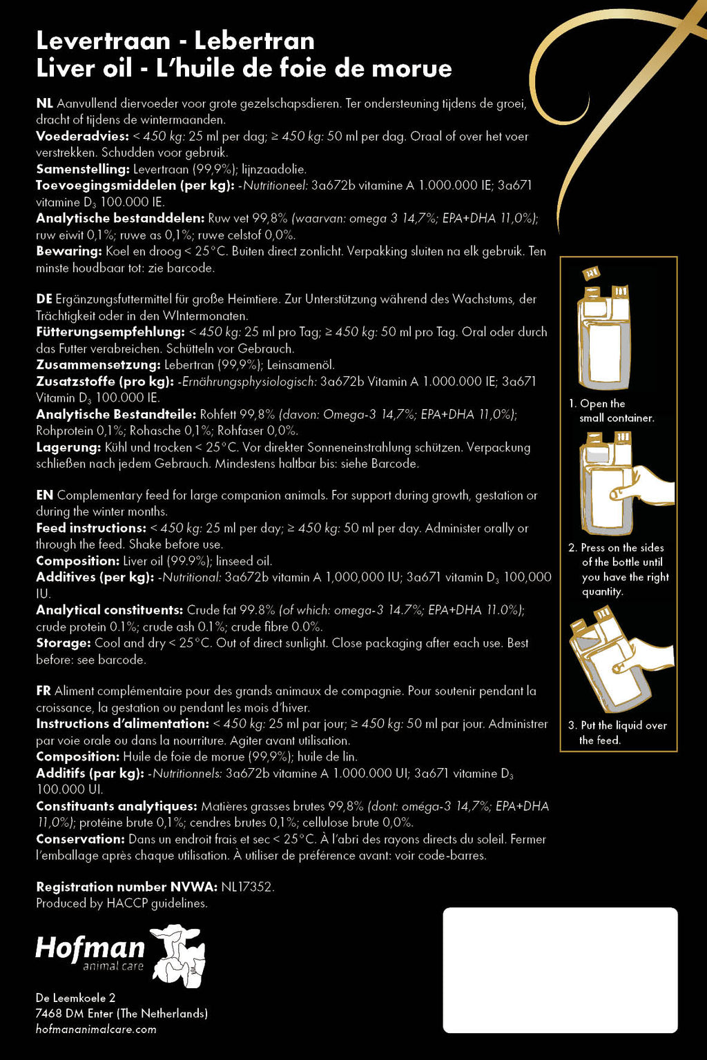 Excellent Horse Liver Oil - maksaõli hobustele - söödamaterjal